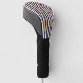 Golf club head cover with vertical stripes  (Schuin)