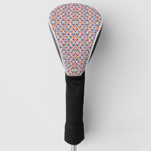 Golf club headcover with a colorful geometric  (Voorkant)