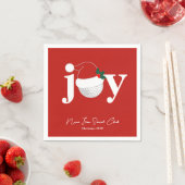 Golf Club Holiday Joy Typography Festive Red  Servet (Insitu)