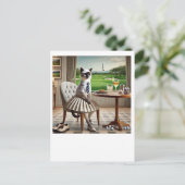 Golf Club House Party voor kattenliefhebbers Briefkaart (Staand voorkant)