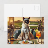 Golf Club House Party voor kattenliefhebbers Briefkaart (Voorkant / Achterkant)
