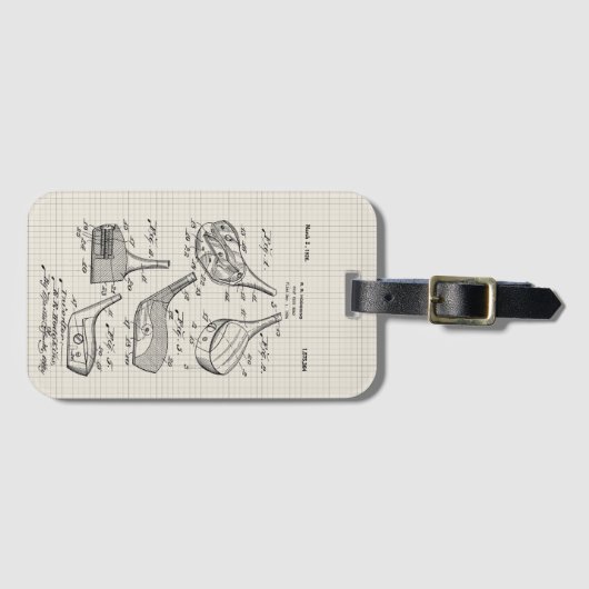  Golf Club Illustratie Bagagelabel (Voorkant (horizontaal))