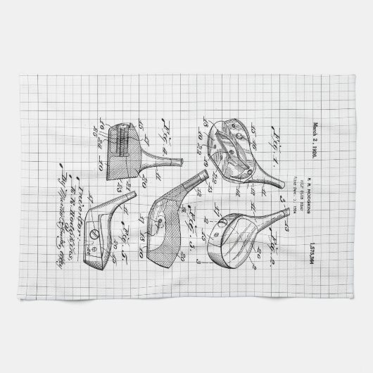  Golf Club Illustratie Theedoek (Horizontaal)