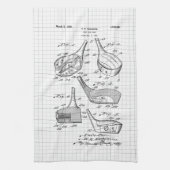  Golf Club Illustratie Theedoek (Verticaal)