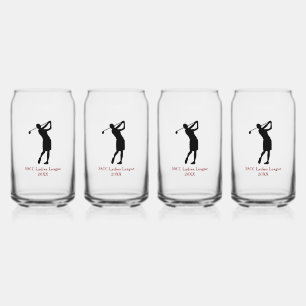 Golf Club Ladies League Herdenkingsglas Blikvorm Glas