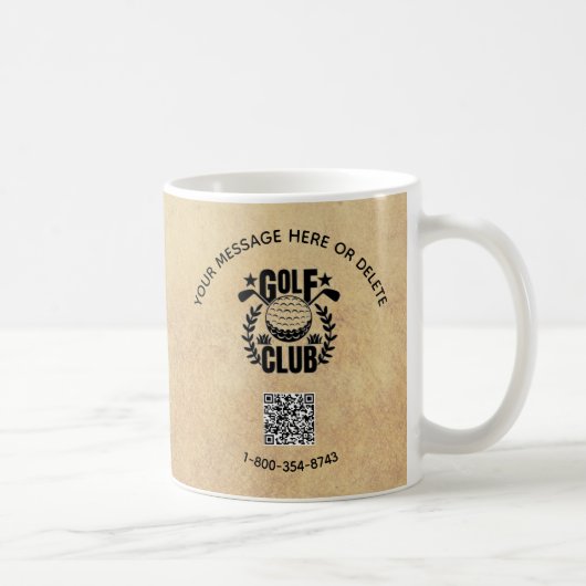 Golf Club League Aangepaste Logo QR-code Koffiemok (Rechts)