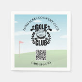 Golf Club League Foto Aangepaste Logo QR Code Servet (Voorkant)