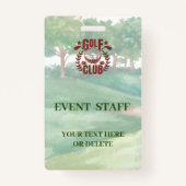 Golf Club League Foto Logo Evenementenstaf Badge (Voorkant)
