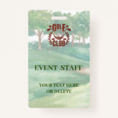 Golf Club League Foto Logo Evenementenstaf Badge (Achterkant)