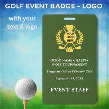 Golf Club League Logo Evenement Personeel Badge
