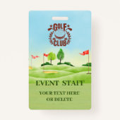 Golf Club League Logo Evenementenstaf Badge (Voorkant)