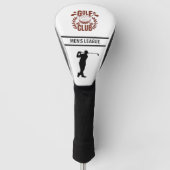 Golf Club League Logo Naam Golf Swing White Golfheadcover (Voorkant)