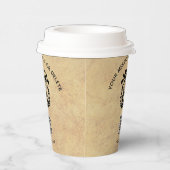 Golf Club League Textured Look Logo QR-code Papieren Bekers (Rechts)