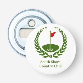Golf Club Logo Custom Classic Golf Flag Button Flesopener