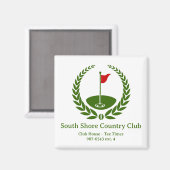 Golf Club Logo Custom Classic Golf Flag Magneet (Voorkant / Achterkant)