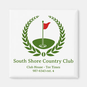 Golf Club Logo Custom Classic Golf Flag Magneet