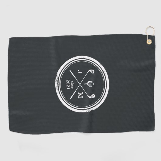  Golf Club Logo Monogram Golfhanddoek (Horizontaal)