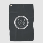  Golf Club Logo Monogram Golfhanddoek (Voorkant)