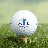 Golf Club Name Abbreviation Blue Monogram  Golfballen (Insitu Shirt)