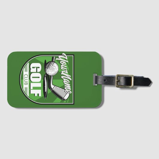 Golf Club NAME Pro Golfer Player Persoonlijk Bagagelabel (Voorkant (horizontaal))