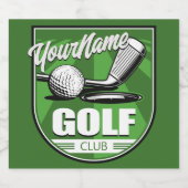 Golf Club NAME Pro Golfer Player Persoonlijk Bier Etiket (Enkel label)