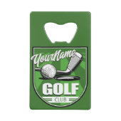 Golf Club NAME Pro Golfer Player Persoonlijk Creditkaart Flessenopener (Voorkant)