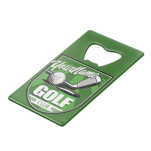 Golf Club NAME Pro Golfer Player Persoonlijk Creditkaart Flessenopener (Voorkant Gekanteld)