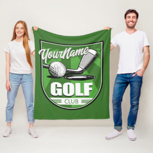 Golf Club NAME Pro Golfer Player Persoonlijk Fleece Deken