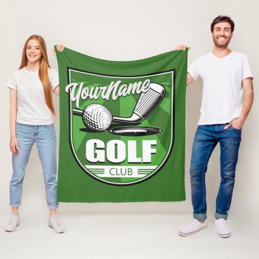 Golf Club NAME Pro Golfer Player Persoonlijk Fleece Deken (In situ)