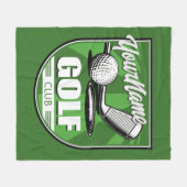 Golf Club NAME Pro Golfer Player Persoonlijk Fleece Deken (Voorkant (Horizontaal))