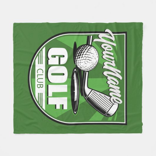 Golf Club NAME Pro Golfer Player Persoonlijk Fleece Deken (Voorkant (Horizontaal))