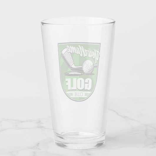Golf Club NAME Pro Golfer Player Persoonlijk Glas (Achterkant)