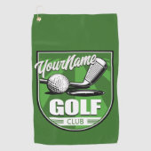 Golf Club NAME Pro Golfer Player Persoonlijk Golfhanddoek (Voorkant)