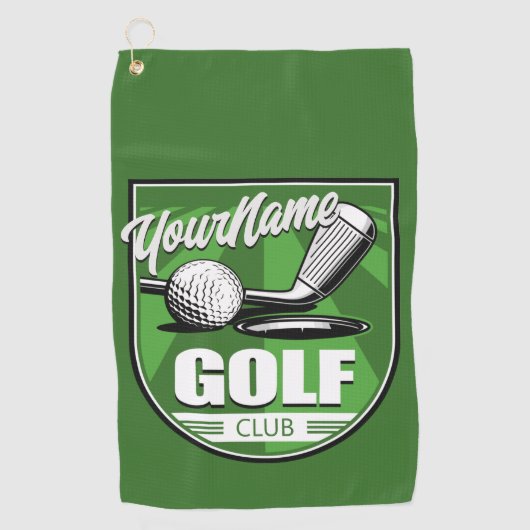 Golf Club NAME Pro Golfer Player Persoonlijk Golfhanddoek (Voorkant)