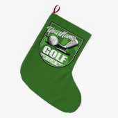 Golf Club NAME Pro Golfer Player Persoonlijk Grote Kerstsok (Voorkant (Hangend))