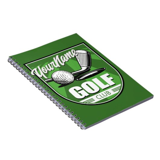 Golf Club NAME Pro Golfer Player Persoonlijk Notitieboek (Rechterzijde)