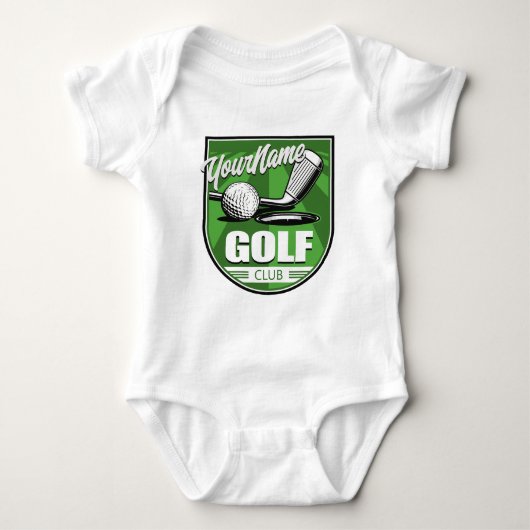 Golf Club NAME Pro Golfer Player Persoonlijk Romper (Voorkant)