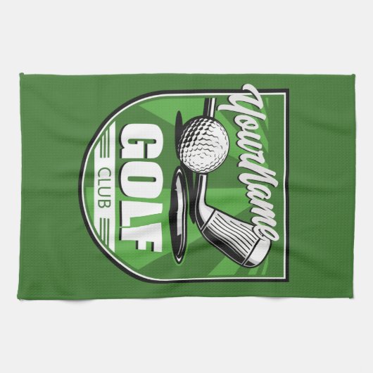 Golf Club NAME Pro Golfer Player Persoonlijk Theedoek (Horizontaal)