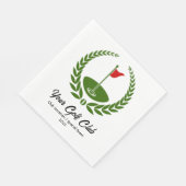 Golf Club Party Luncheon Napkin Locatie & Datum Servet (Hoek)