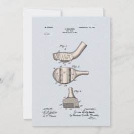 Golf Club Patent Blank Wenskaart