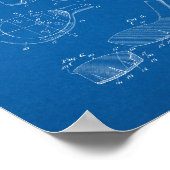 Golf-club Patent - Blueprint Poster (Hoek)