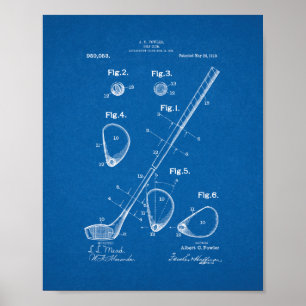 Golf-club Patent - Blueprint Poster