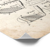 Golf Club Patent - Oude look Poster (Hoek)