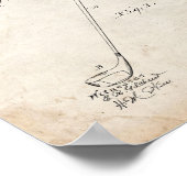 Golf-club Patent - Oude look Poster (Hoek)