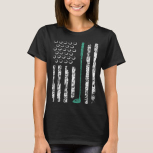 Golf Club Patriot US Flag Golfer Player T-shirt
