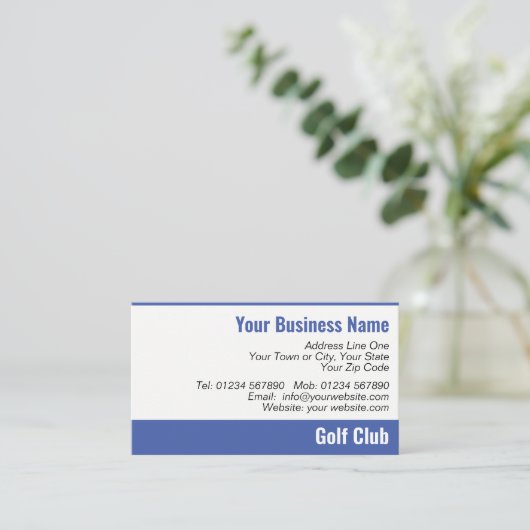 Golf Club QR Code Visitekaartje (Staand voorkant)