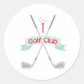 Golf Club Ronde Sticker (Voorkant)