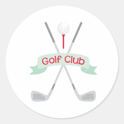Golf Club Ronde Sticker (Voorkant)