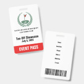 Golf Club Special Tournament Custom Event Pasjes Badge (Voor- en achterkant)