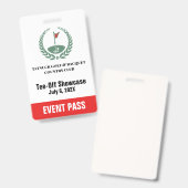 Golf Club Special Tournament Event Pass Badge (Voor- en achterkant)